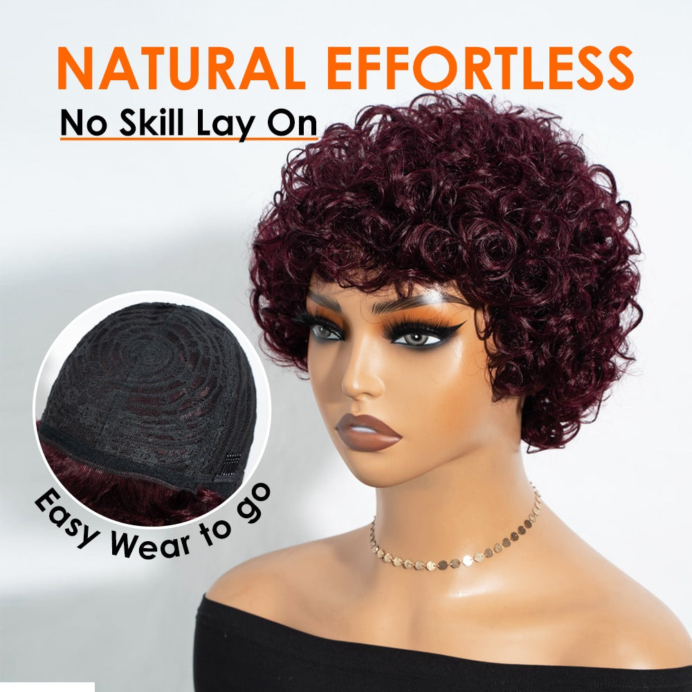 Pixie Short Curly Wigs